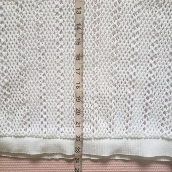 Zara White Mesh Knit Vest, M - Picture 6 of 6